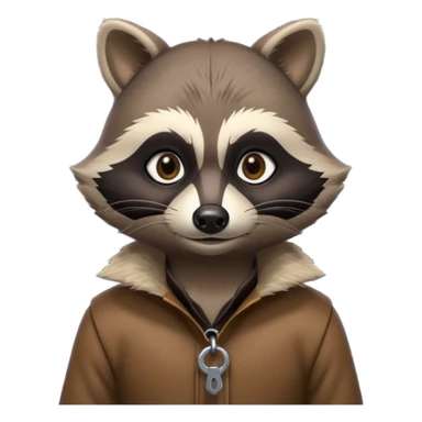 burglar raccoon portrait, head and shoulders only, key hanging on collar, stealthy look, nighttime thief vibe, 3D cartoon, mobile game icon style, clean background, no text, no watermark
 sticker