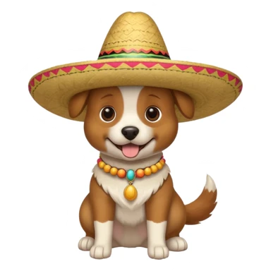 Dog wearing a sombrero  sticker