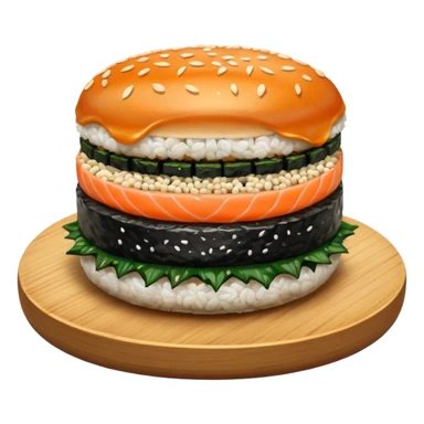 sushi burger sticker