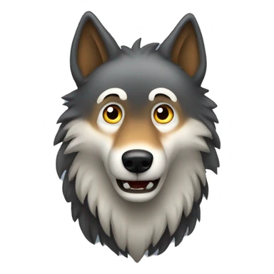 Scared wolf  sticker
