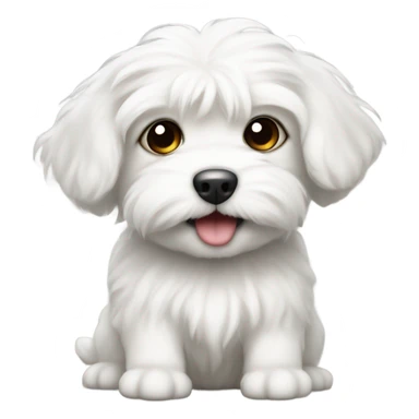 White Maltese puppy  sticker