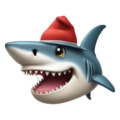 Shark whit a hat sticker