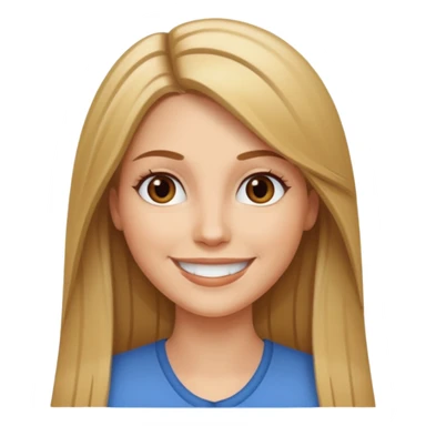 Mulher branca, cabelos longos liso castanhos com mexas loiro sticker