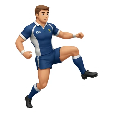 Rugby player Kickoff the ball  sticker
