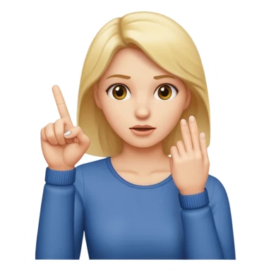 Female shaking finger saying no sticker