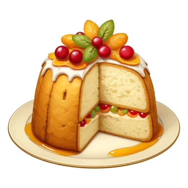 Italian pannetone on plate sticker