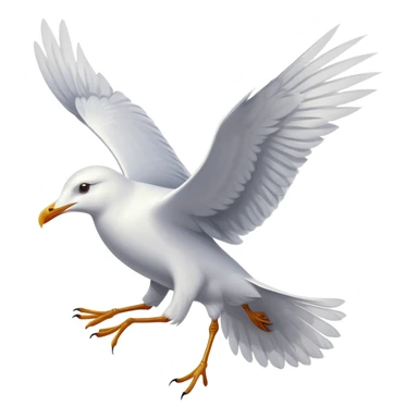 Seagull swooping down on people sticker