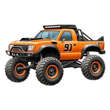 A trophy truck mid air sticker