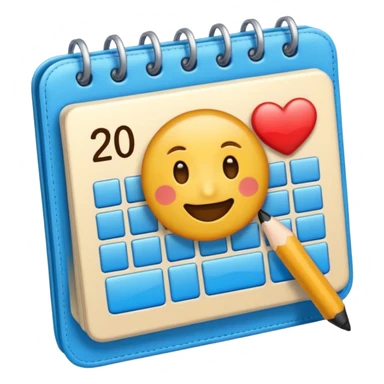 crie um emoji de uma agenda digital, tipo google calendar sticker
