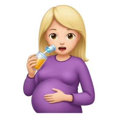 Pregnant women swallowing people sticker