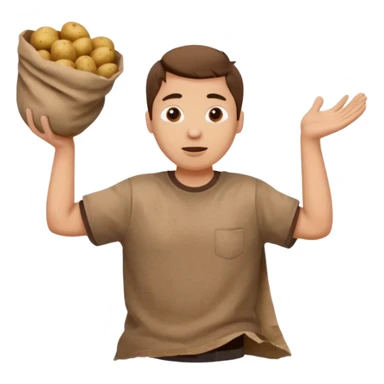 throws a sack of potatoes sticker