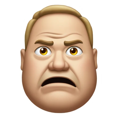 Fat guy who is very angry  sticker