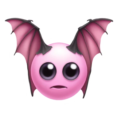 Light pink eyeball with bat wings sticker