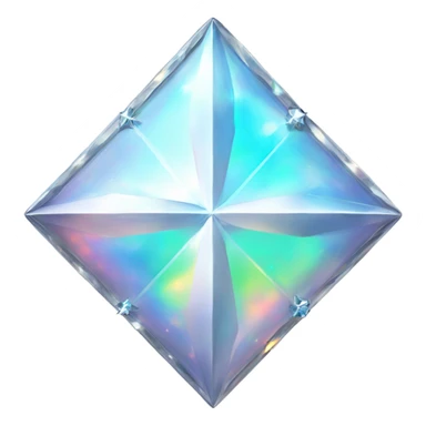 opal diamond chrome four-point star diamond sticker