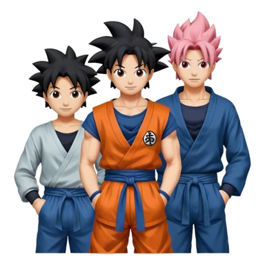 Goku, Gojo, Madara, Ichigo together imoji sticker