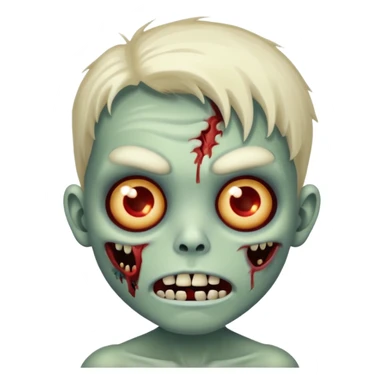 A cute and funny zombie shows "Cool" sticker