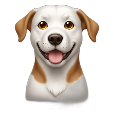Chien blanc et marron  sticker