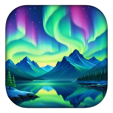 Northern lights sky  sticker