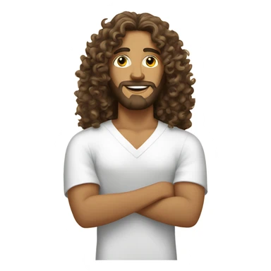 Curly haired Jesus at the nail salon sticker