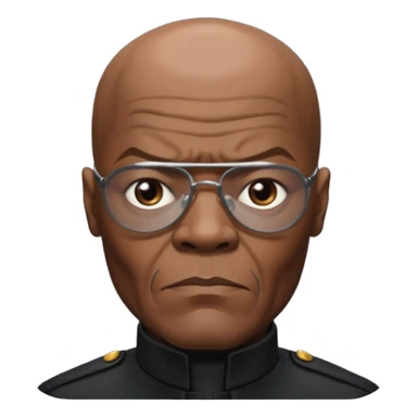 Nick Fury Samuel L. Jackson face only without glasses sticker