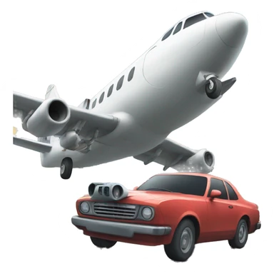 Car towing plane sticker