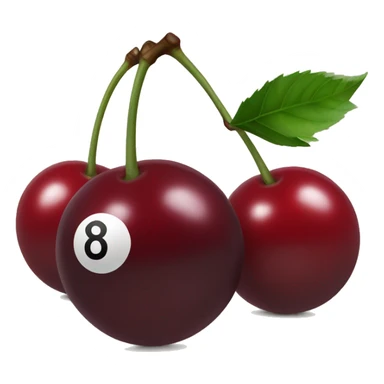 Two “8-ball cherries” sticker