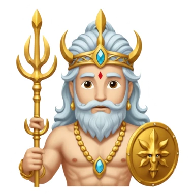 brahma god with Poseidon trident sticker