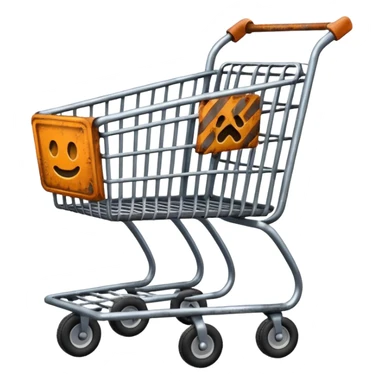 shopping cart broken sticker
