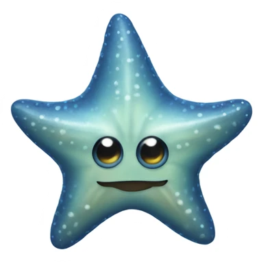 Blue star fish sticker