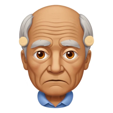 abuelo de pueblo serio y desconfiado sticker