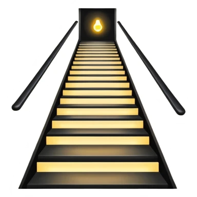 Lights up stairs looking down stairs sticker