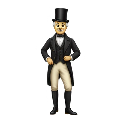 19th century gentleman in full growth sticker