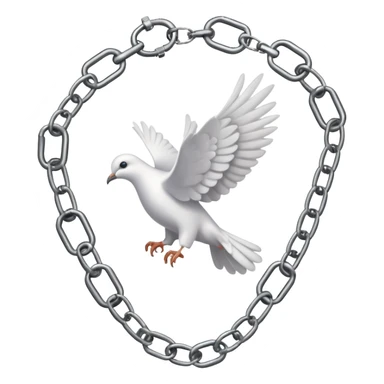 Freedom, the dove flies away, Break, Handcuffs, Escape, Chains, Broken sticker