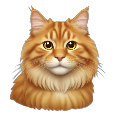Ginger Siberian cat sticker