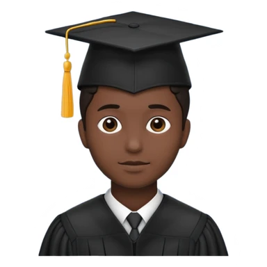 graduation cap on top of a person silhouette sticker