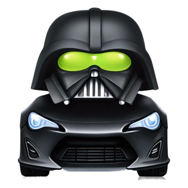 Fr-s Haunted Darth Vader’s ice cube race car with bright white headlights and light saber bumpers  sticker