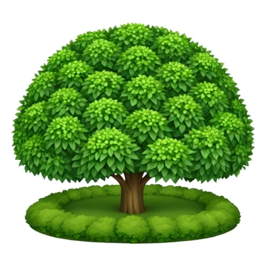round shrubs in a large, spacious garden sticker