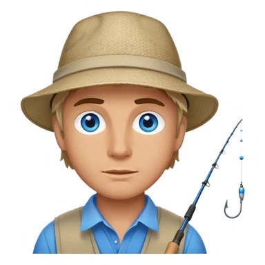 Hayes with blue eyes fishing sticker