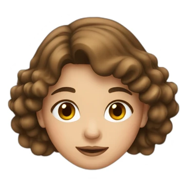 christmas girl with brown hair  sticker