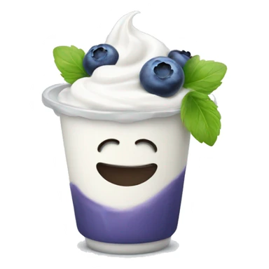 Yogurt with blueberries sticker