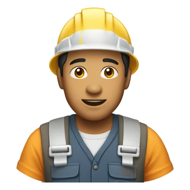 Construction worker with Asian ethnicity  sticker