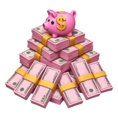 Pink money sticker