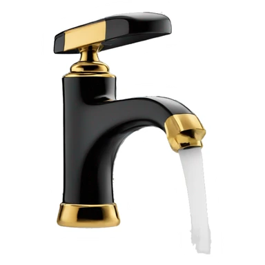 Black and gold washbasin mixer tap sticker