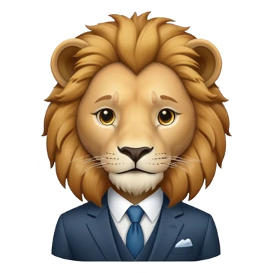 Lion with mens fashion sticker
