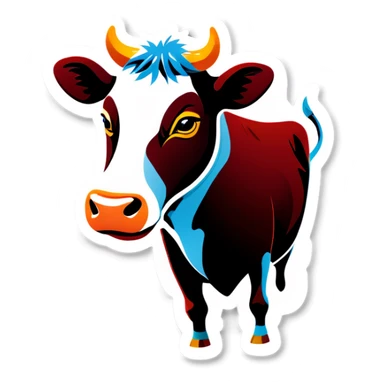 Holey cow sticker