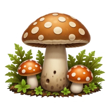 A sleeping mushroom sticker