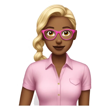 a girl wear spec pink coquette shirt  sticker