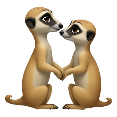 Kiss from a meerkat sticker