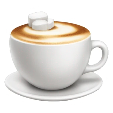 coffee with cream and marshmallows sticker