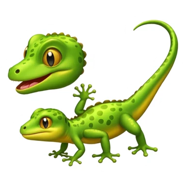 Farting gecko emoji sticker
